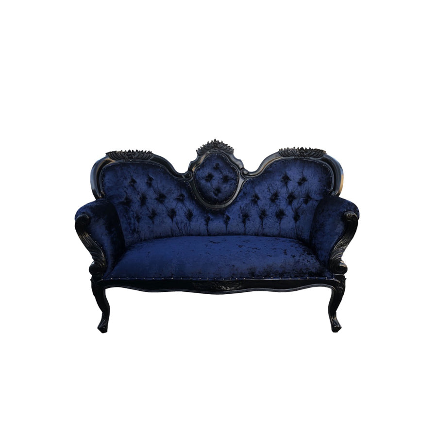 American Loveseat in Dark Blue Velvet investment