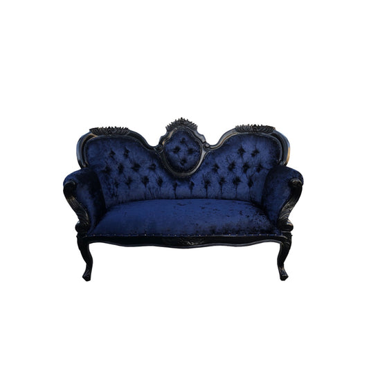 American Loveseat in Dark Blue Velvet investment